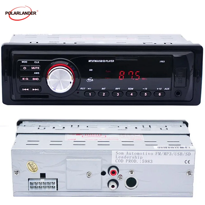 12 В автомобильный радиоприемник с поддержкой FM USB / SD MMC кардридер светодиодный
