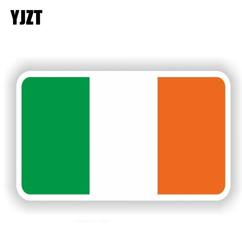 YJZT 10 см * 5 6 оригинальные аксессуары для Ireland флаг наклейка автомобиля Наклейка
