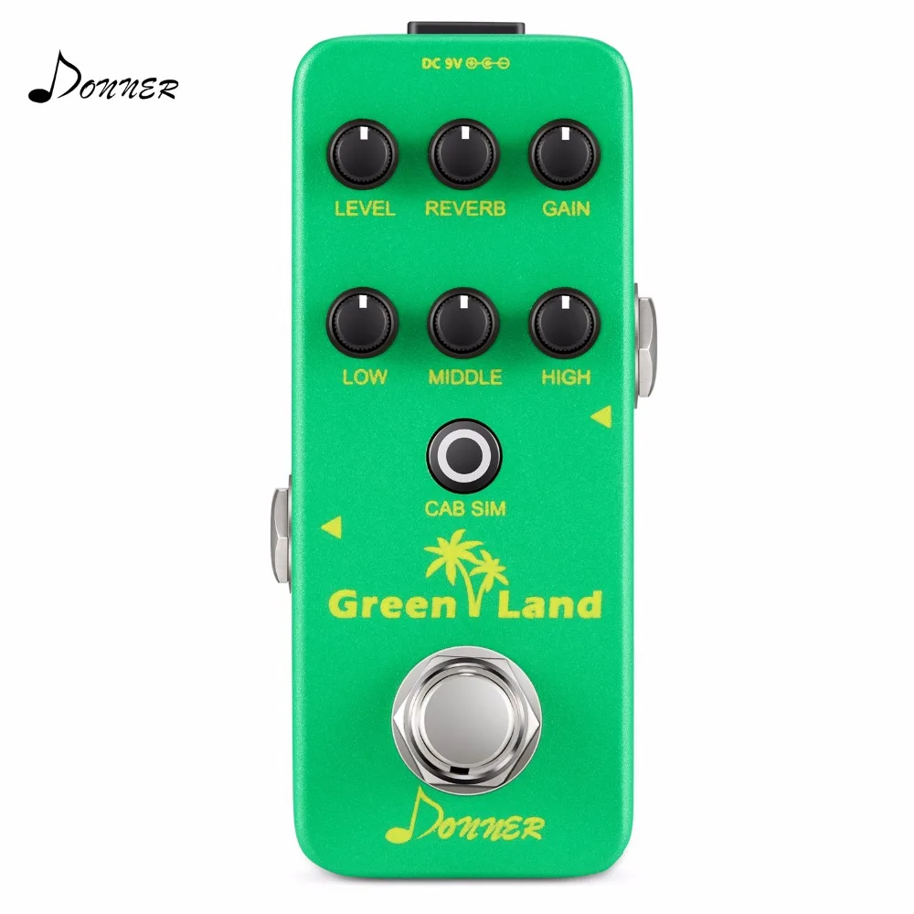 Donner Effect Pedal Green Land Mini электрогитара предусилитель для гитары аксессуары|preamp electric