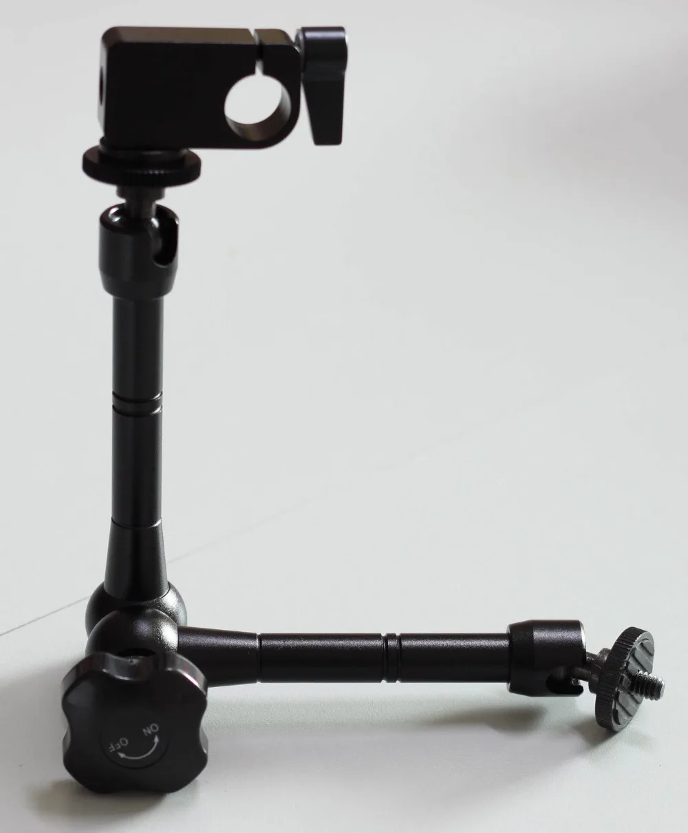 

11" Lightweight Variable Friction Arm with 15mm rod clamp fr camera tripod rail