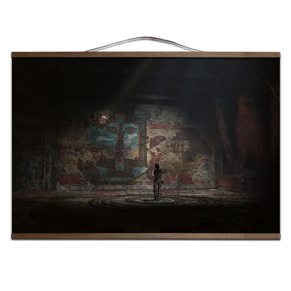 Shadow of the Tomb Raider игровой плакат для HD холст декоративные постеры настенная живопись с твердой деревянной подвеской свиток - Цвет: 21