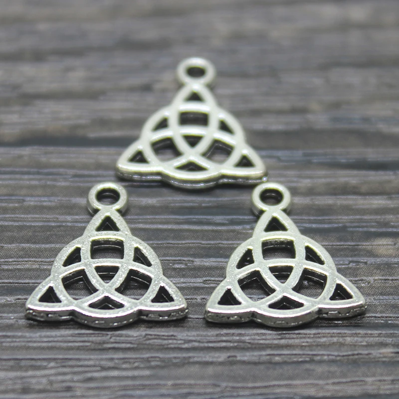 30 шт. кельтские подвески с узелком тибетский серебряный тональный двухсторонний