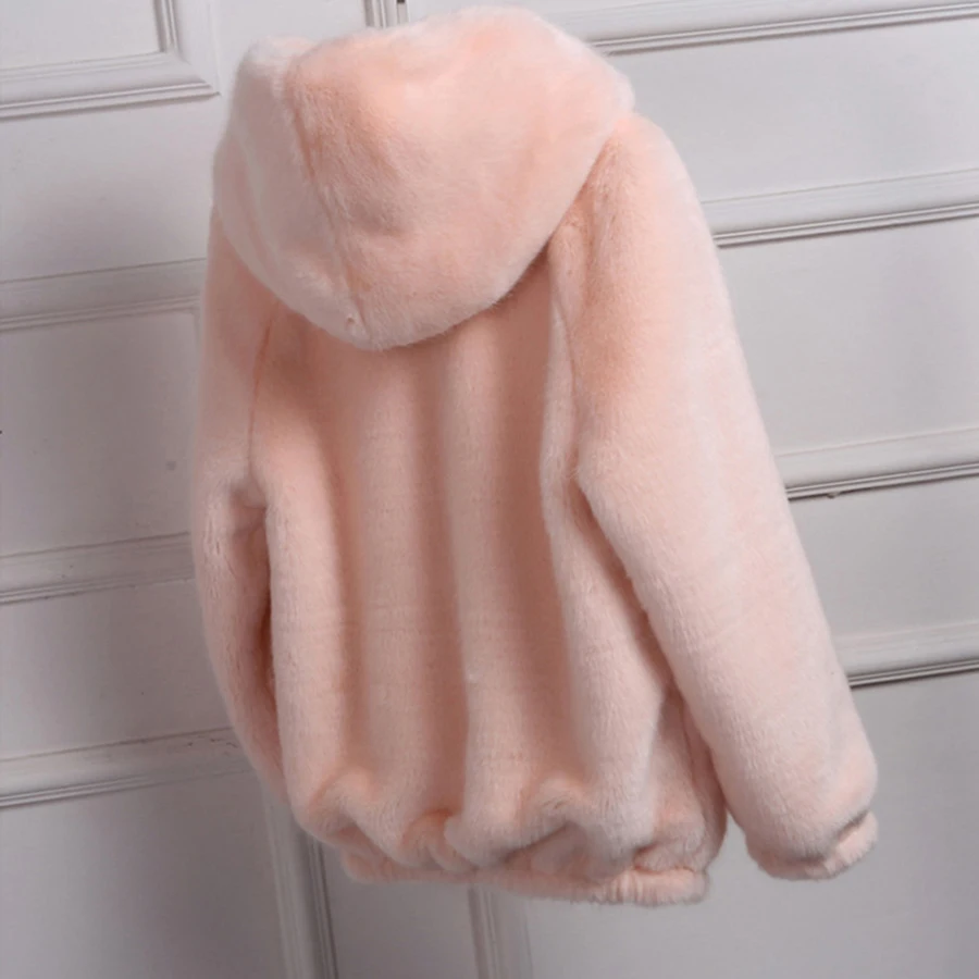 Осенне-зимнее толстое теплое меховое пальто для женщин 2018 модное Свободное из