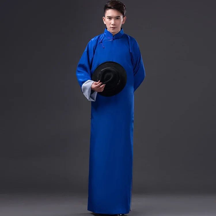 Ancient robes male May 4th youth of the republic China students teach kung fu gown crosstalk Mr Clothing Robe for men |