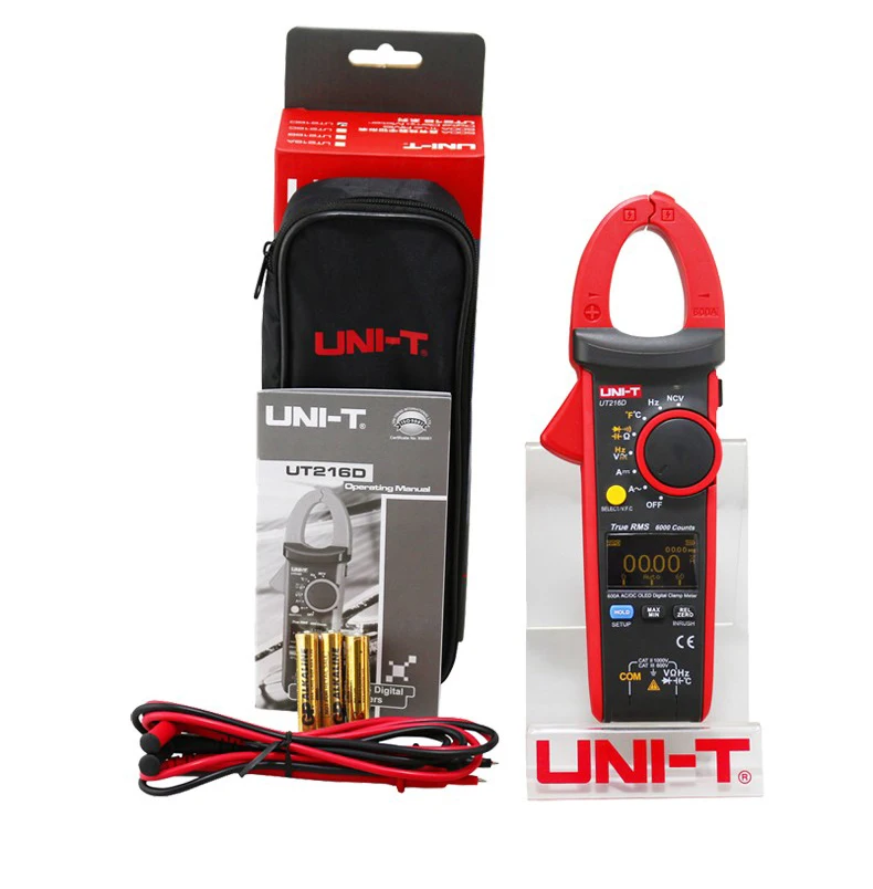 UNI-T UT216D AC/DC 600A True RMS цифровой клещи NCV v.f. C диод ЖК-дисплей подсветка OLED дисплей мультиметр Аналоговый вольтметр