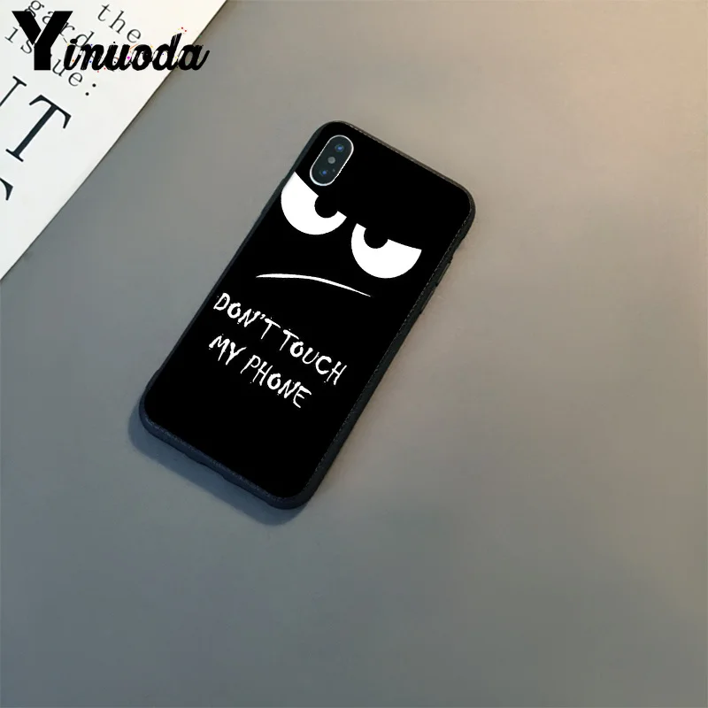 Yinuoda не трогайте мой телефон DIY роскошный высококачественный защитный чехол для Apple iPhone 8 7 6 6S Plus X XS MAX 5 5S SE XR чехол