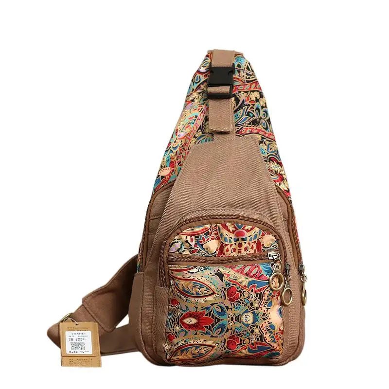2018 Boho Стиль Холст Crossbody сумка для женщин Женский Винтаж обувь девочек груди пакет