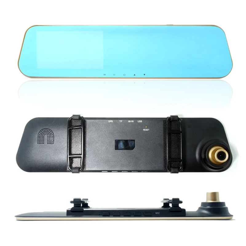 Автомобильный dvr Full HD 1080p 4 3 двойной объектив заднего вида регистраторы