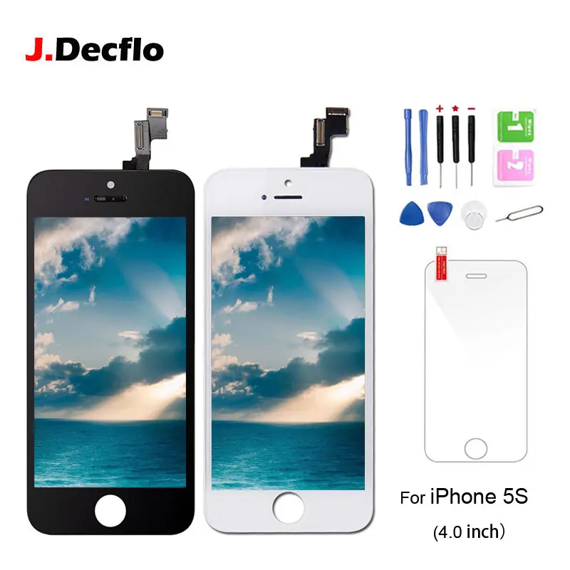 Для iPhone 5S ЖК дисплей сенсорный экран дигитайзер сборка Замена с бесплатными