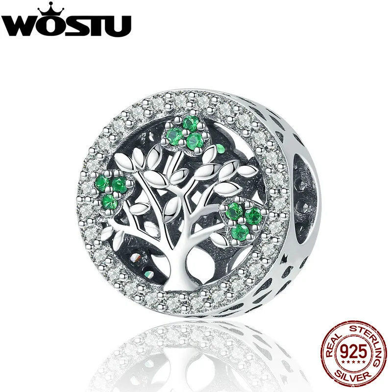 WOSTU/Лидер продаж Стерлинговое Серебро 925 пробы дерево для жизни очаровательные