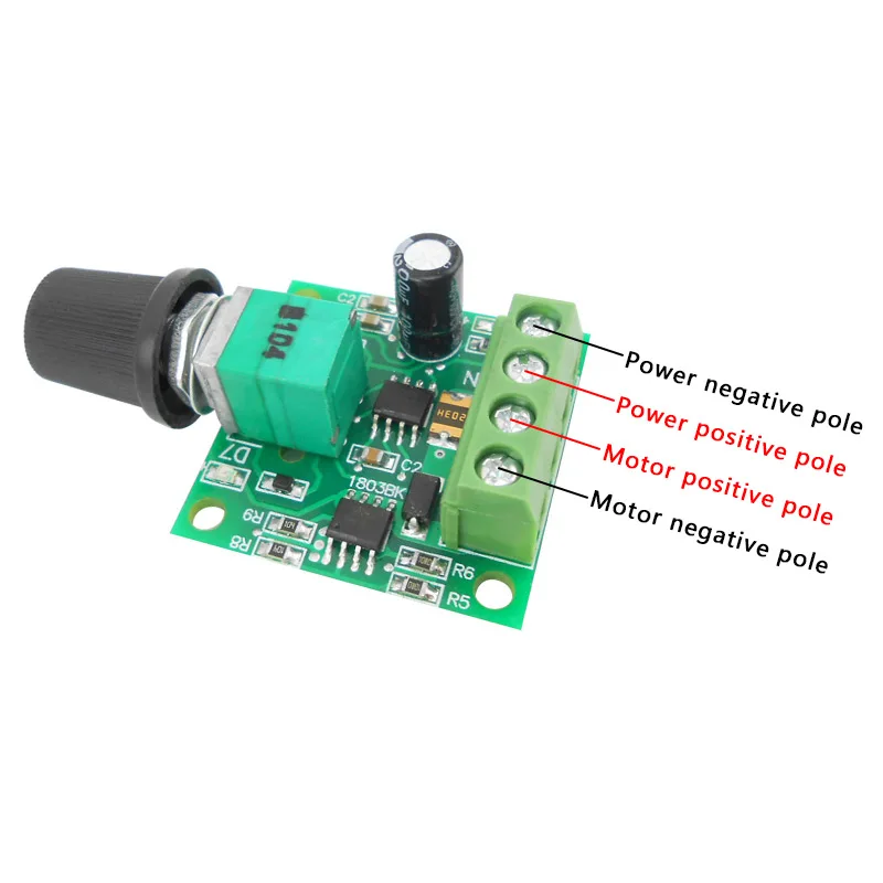 Миниатюрный контроллер скорости ШИМ DC1.8-12V двигатель постоянного тока 0~ Регулируемый модуль привода вход 2A