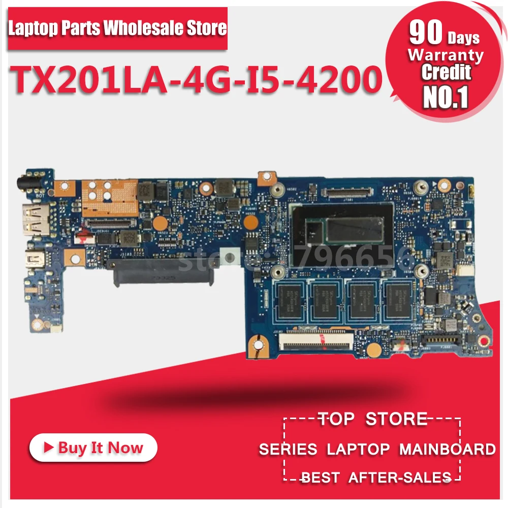 Материнская плата для ноутбука For Asus TX201LA 4G I5 4200 TX201 TX201L системная логическая
