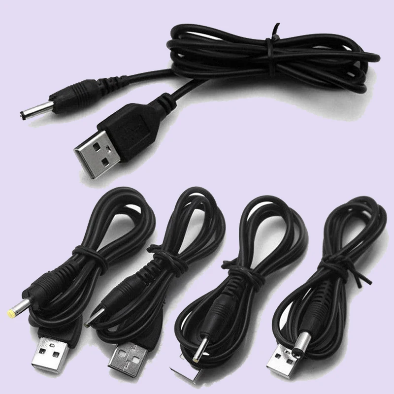 Черный DC 5V USB порт до 2 5 3 4 0 мм баррель Джек Кабель питания Шнур