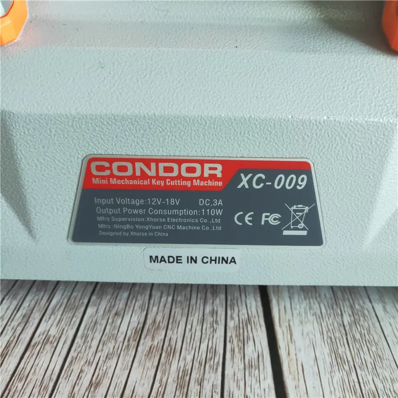 Xhorse Condor XC-009 машина для резки ключей с батареей XC009 дешевле, чем Кондор XC-MINI для односторонних и двухсторонних ключей