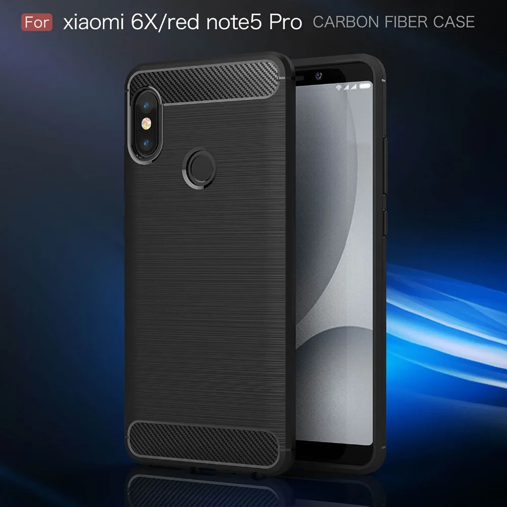 For Redmi Note 5 Pro Note5 Case TPU Carbon Fiber Xiaomi Plus Cover Xiomi mi 6X A2 Coque Fundas |