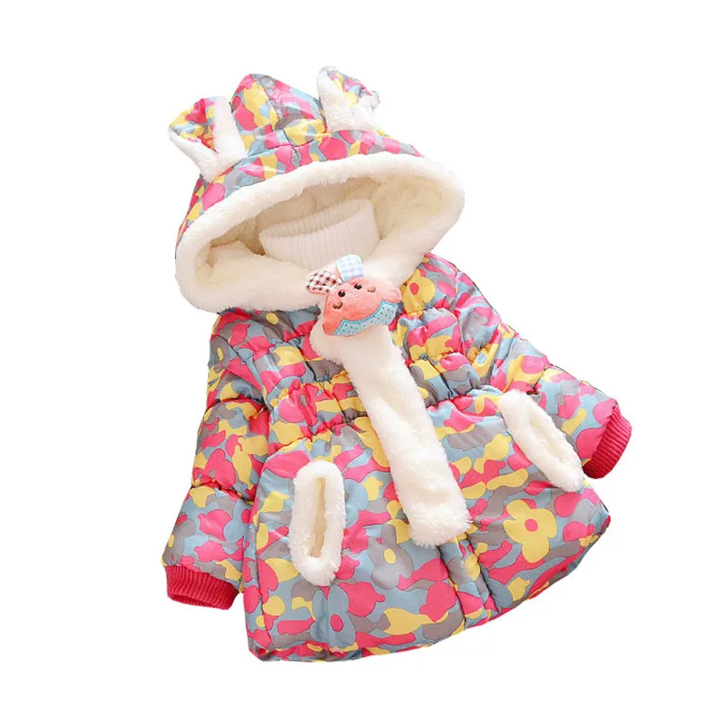 BibiCola/зимние куртки для маленьких девочек детские пальто с капюшоном Детские