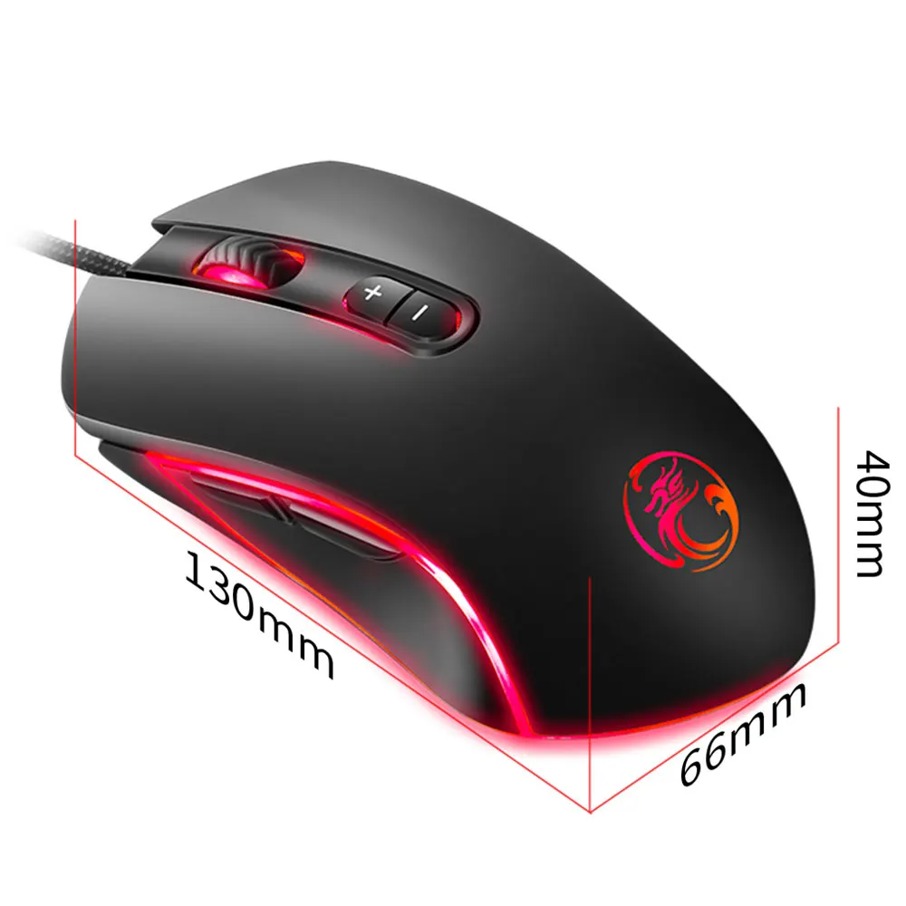 Модные A6 Проводная Мышь 7 Кнопка 3200 Точек на дюйм RGB красочные Подсветка