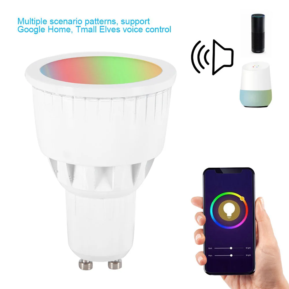 GU10/GU5.3/E27 WiFi Smart Gloeilamp 22 светодиода лампа Bombillas RGBW 6 Вт лампада приложение дистанционного Dimbare Werken met Alexa Google IFTTT