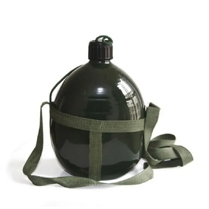 2017 бутылка для воды с алюминиевым ремешком Военный Зеленый 1.5L garrafa наружные