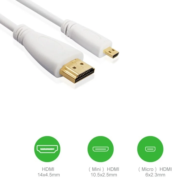 2 pack 1 м микро HDMI к кабель с Ethernet позолоченный для сотовых телефонов win8 4k x 2k 3D PS3 XBOX