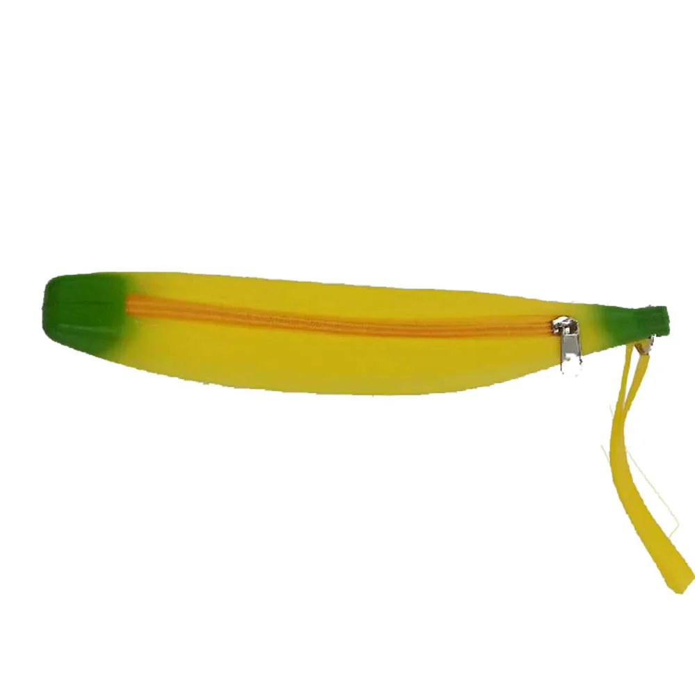 Кошелек для монет силиконовый чехол в форме банана переноски kawaii banana coin pen Сумка