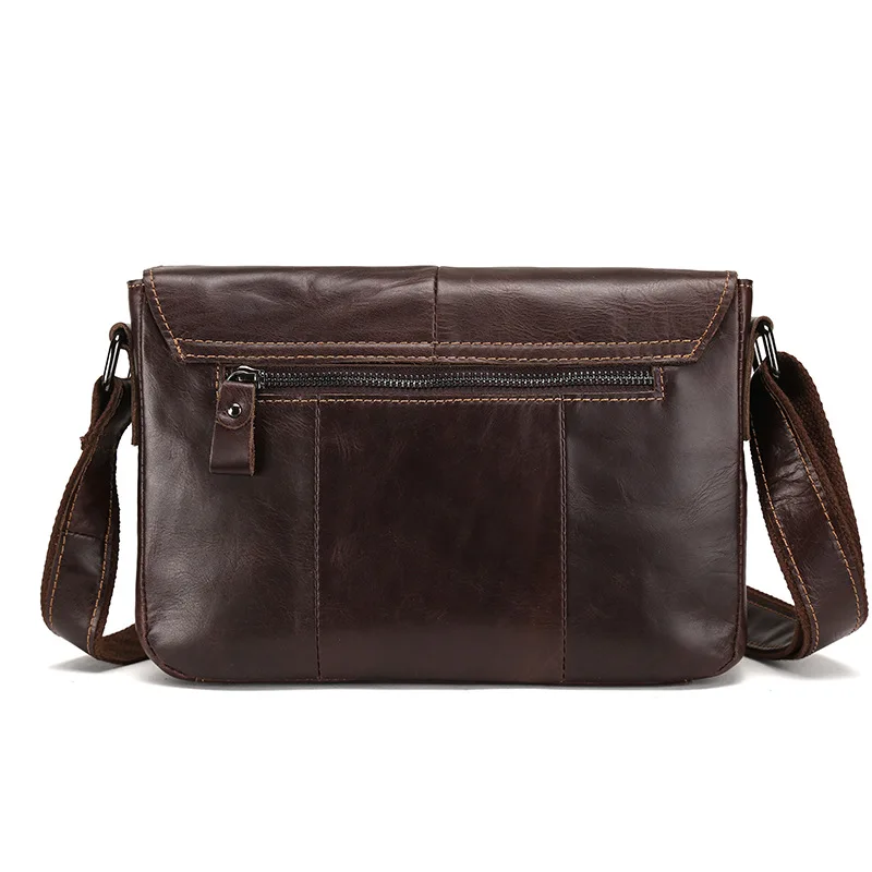 Сумка мужская из натуральной воловьей кожи винтажный мессенджер на одно плечо
