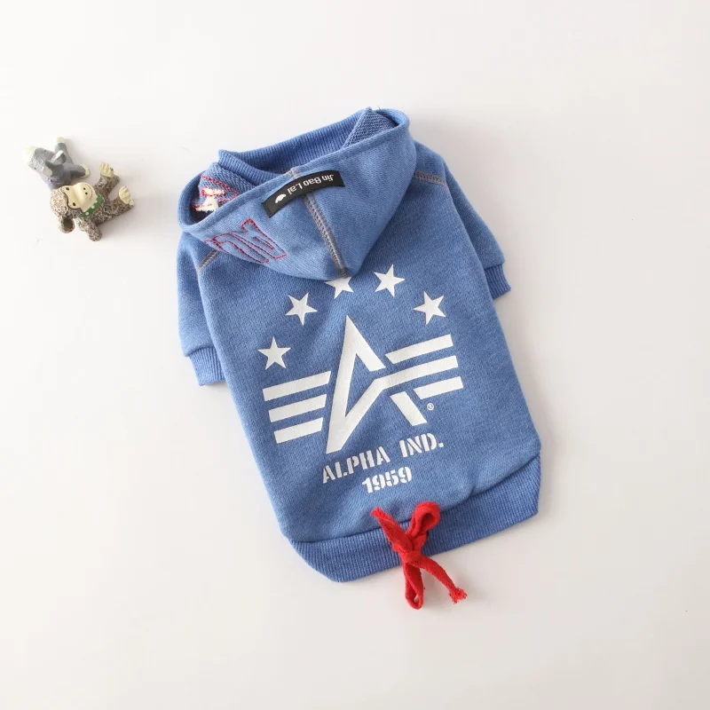 Зимняя одежда для собак пальто щенков куртка толстовки пуловер спортивная