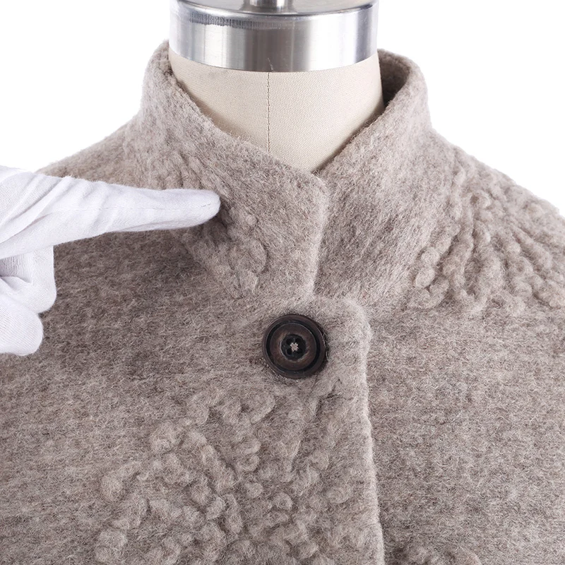 VERRAGEE бренд 2017 новое зимнее пальто женское однобортное короткое пальто|woolen coat|brand