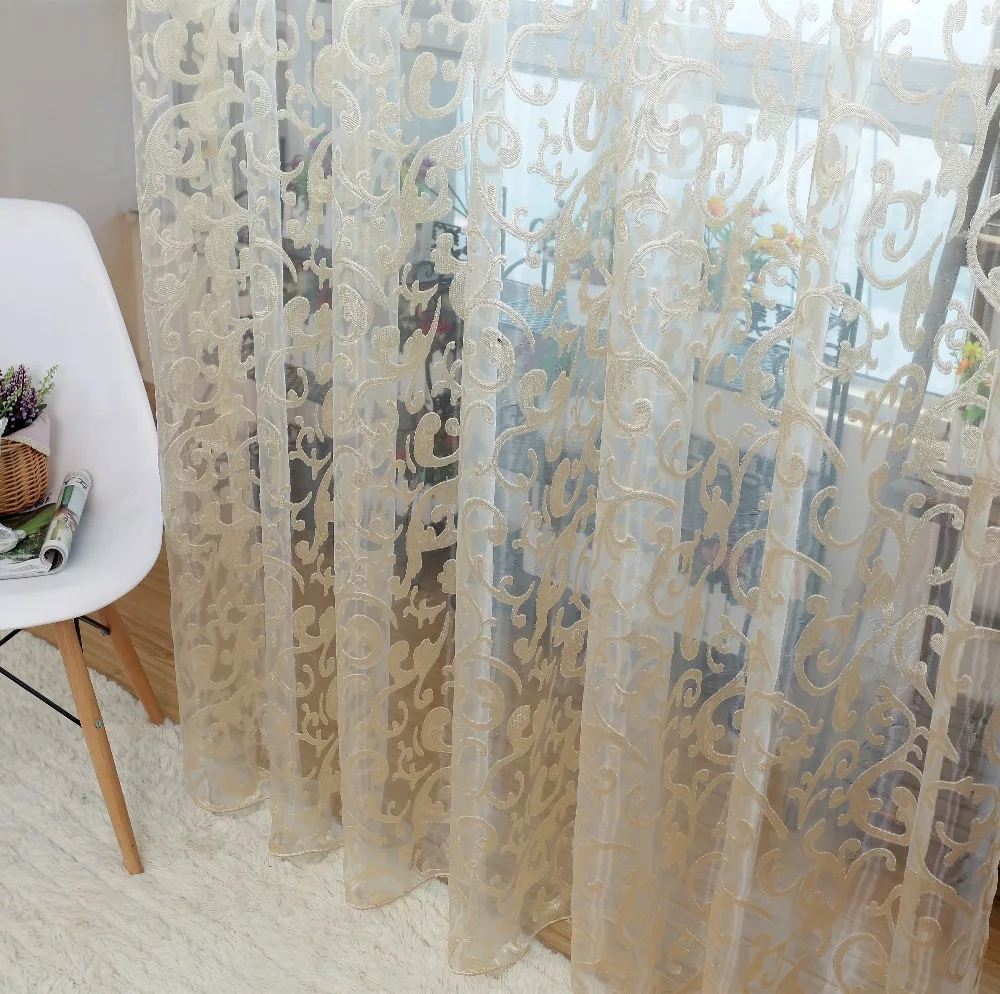 NAPEARL деревенский Европейский стиль отвесный дизайн жаккард Белый Тюль занавески