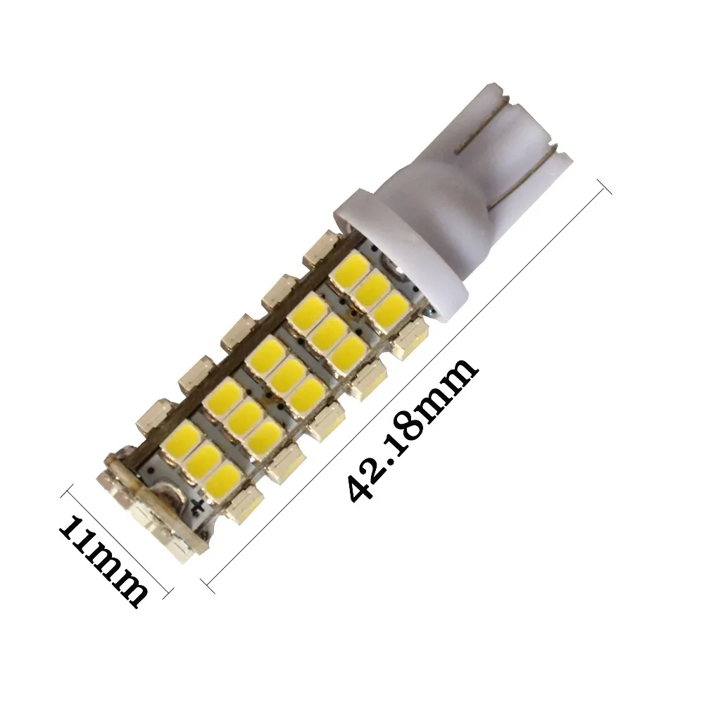 10pcs Super Bright T10 68 SMD 1206 LED 160MA 68smd 3020 W5W 194 927 168 Car auto Side Wedge Lamp Bulb License plate lights 12V | Автомобили