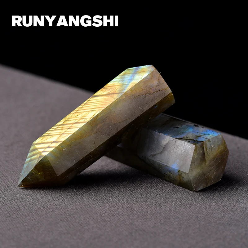 Runyangshi Хрустальный столбик камень 1 шт. простой стиль натуральный кристалл