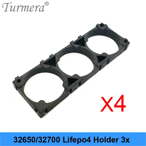 Черный Turmera, новинка 32650, 32700, 3x держатель для батареи, защитные антивибрационные пластиковые скобы для 32650, 32700, батарейный блок,, новинка, jan1 - Цвет: Черный