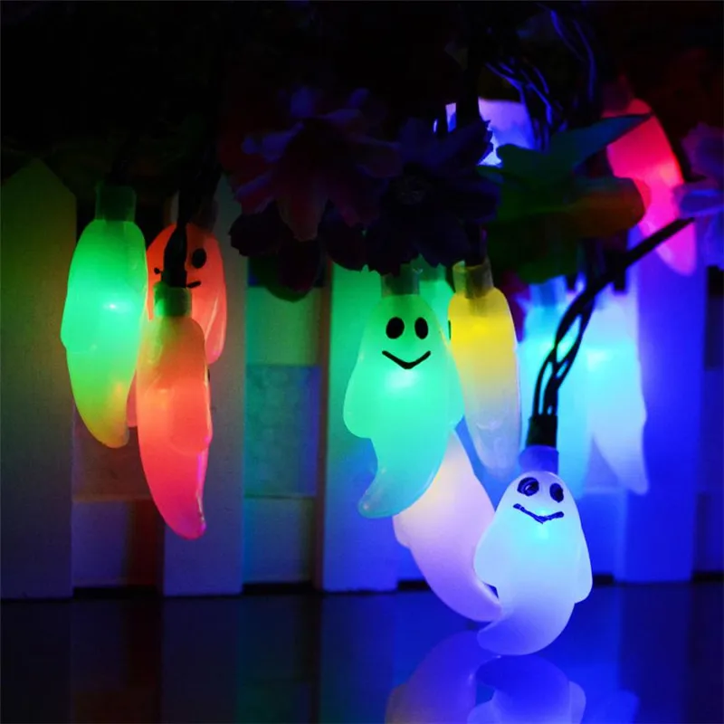 1,2 м 10LED Ghost гирлянды для Хэллоуина вечерние гирлянды для хэллоуина украшения для Хэллоуина окно дисплей M3