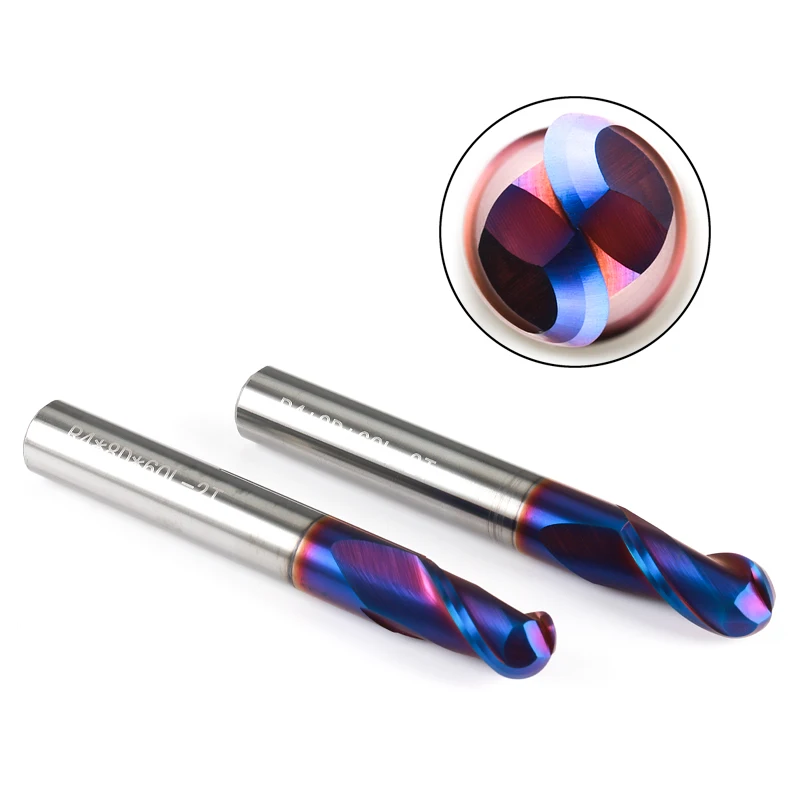 5 шт./компл. R1.5x75MM 3 мм HRC45 HRC50 HRC55 HRC65 2 Флейта концевые фрезы прямые хвостовики резак