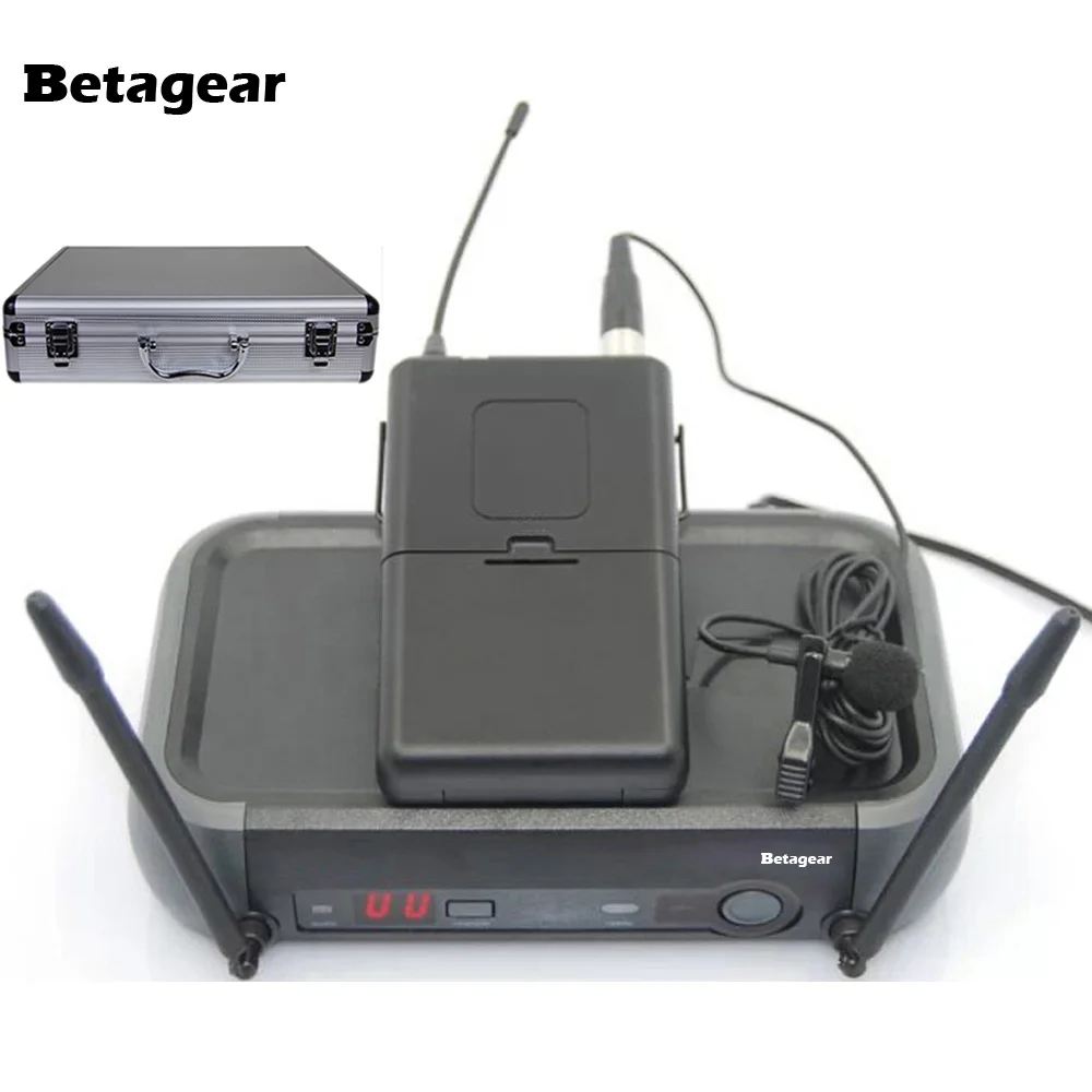 Betagear PXG24 58A одноканальный УВЧ вокальный беспроводной микрофон для караоке системы/Малый сценический ручной+ нагрудный+ гарнитура микрофон - Цвет: lavalier mic