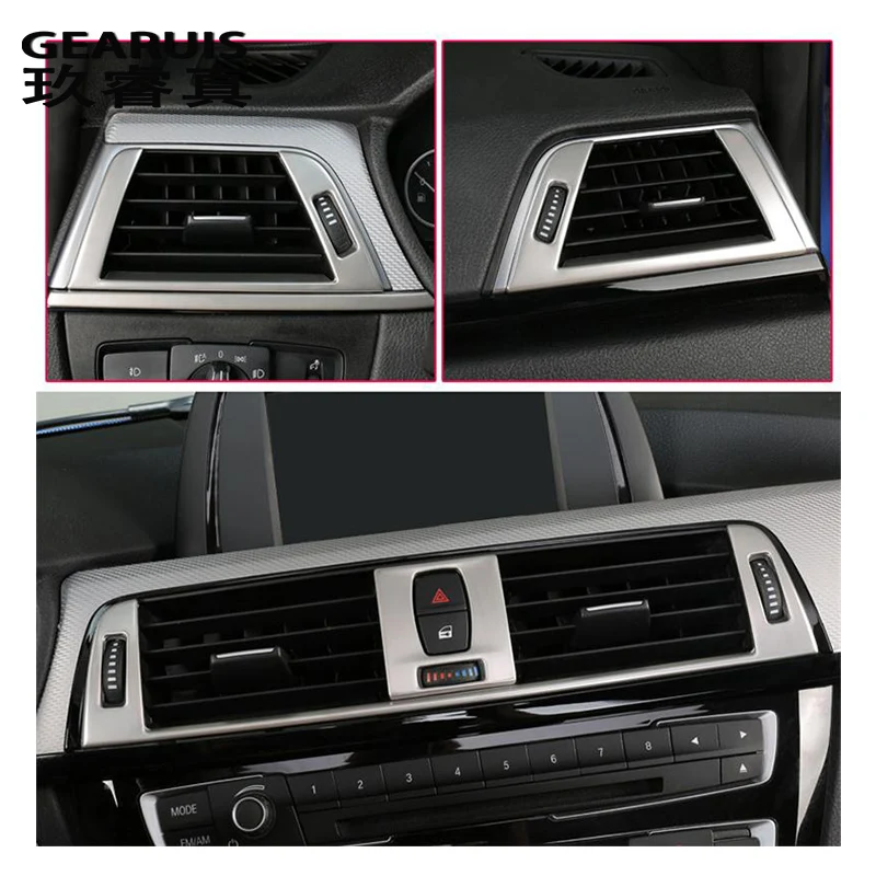 

Car Styling Car AC Air Conditioner Vent Outlet Decoration interior Cover Sitcker For BMW F30 3 Series 2013-2018 Auto Accessories