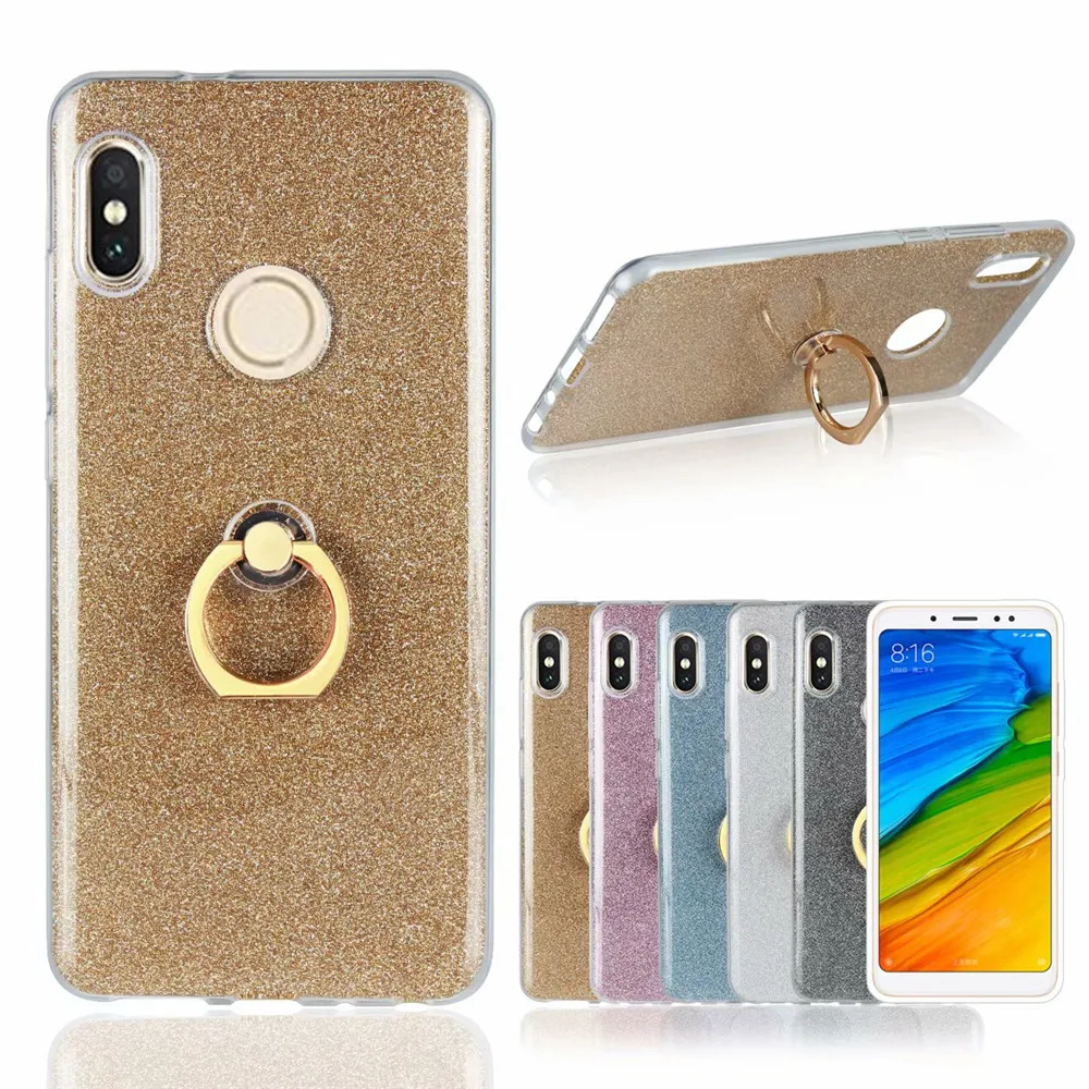 Модные блестящие Порошковые чехлы для телефонов Xioami Redmi Note 5 чехол-подставка 4X 5A Y1