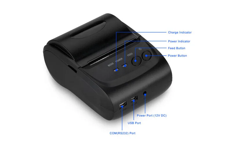 5802dd Bluetooth Беспроводной мобильного 58 мм Мини Термальность получения принтер