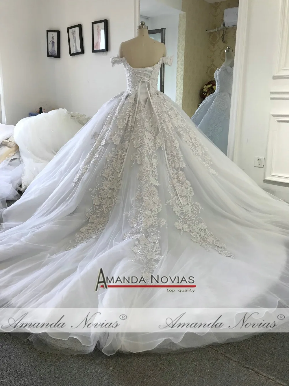 Amanda Novias роскошное свадебное платье с бретельками свадебное платье Дубай