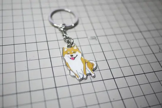 Брелок с логотипом Сиба-ину-доге металлический 3D кулон подарок коллекционные