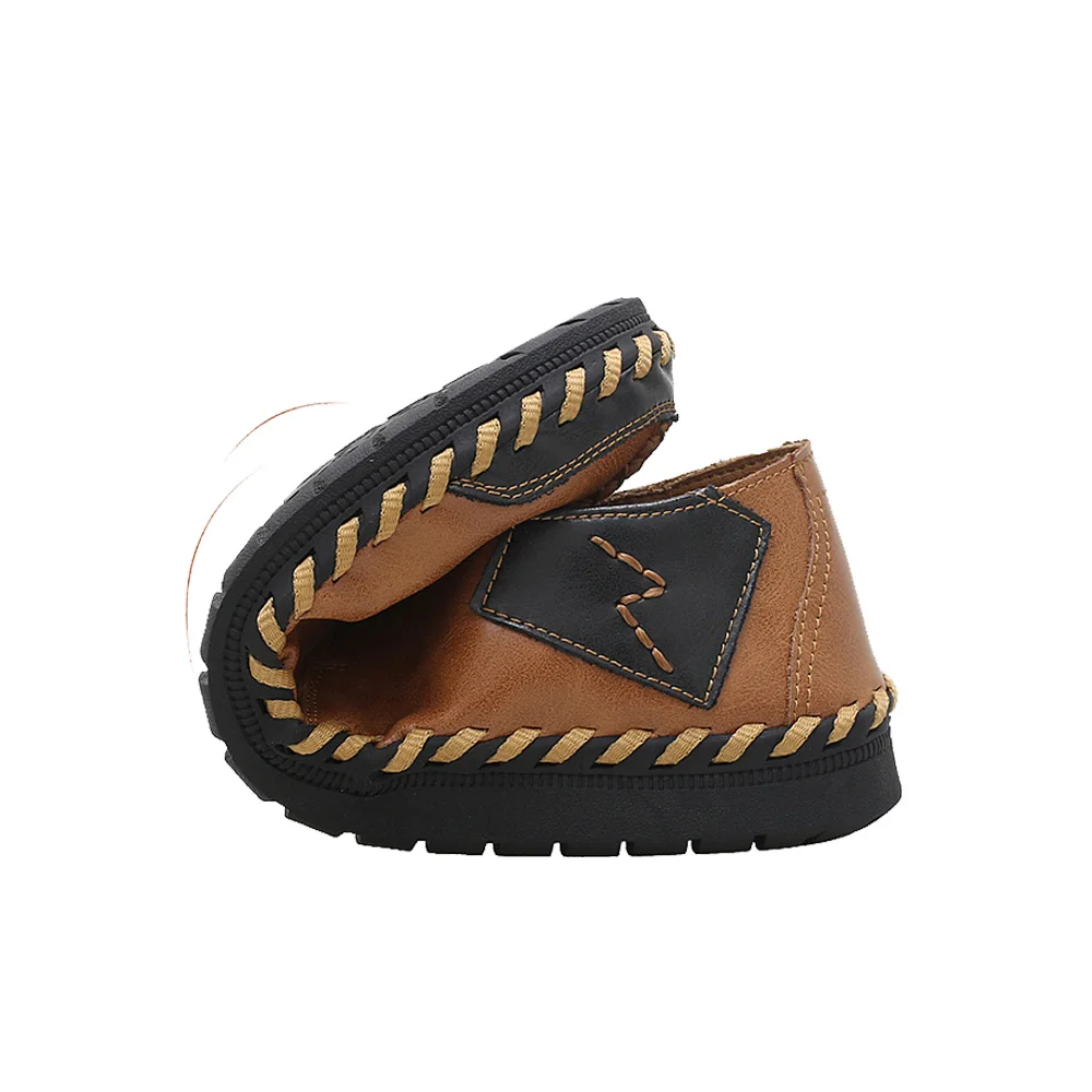 

NPEZKGC Brand Fashion Breathable Shoes Cow Leather Shoes Lace Up Moccasins Flats Mens Casual Shoes Hot Sale Large Sizes 38-47