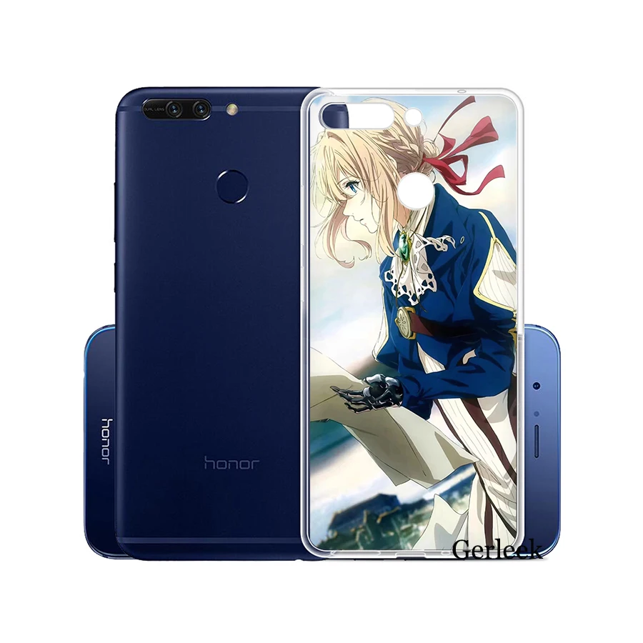 Чехол для телефона с аниме фиолетовым Evergarden Huawei Honor 6A 7A 7C 7X 8X 8 9 10 Lite Play мягкие чехлы