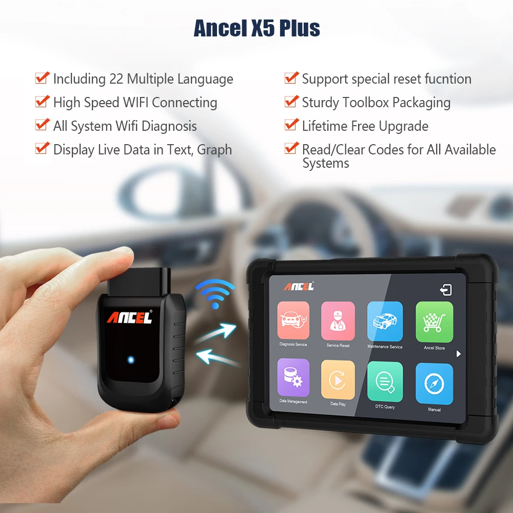 OBD OBD2 автомобильный Сканнер Ancel X5 WIFI Win планшет диагностический инструмент