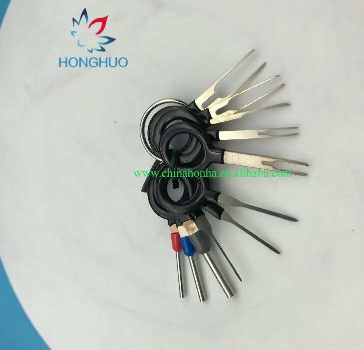 

11Pcs Terminal Removal Tools Car Electrical Wiring Crimp Connector Pin Extractor Kit Car Repair Hand Tool Plug key