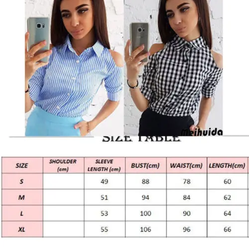 Новинка 2018 модная женская клетчатая блузка топы с открытыми плечами рубашка