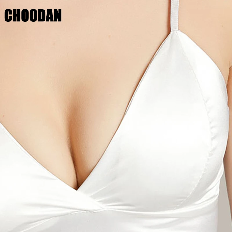 Кроп Топ женский атласный без рукавов с глубоким V образным вырезом|top camisole|deep v neck
