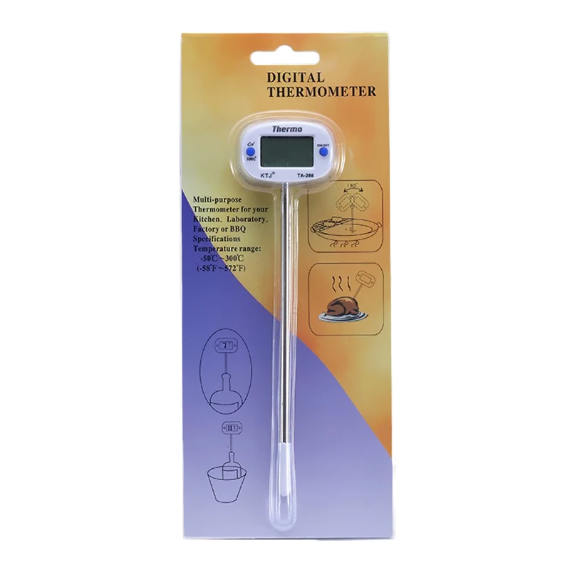Мини цифровой термо измеритель температуры термометр для кухни барбекю воды