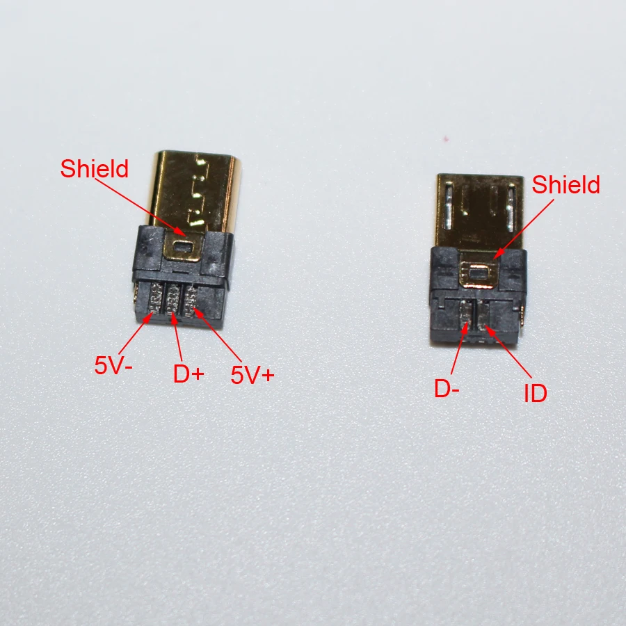 5 комплектов 5PIN Micro USB штекерные соединители зарядное устройство Pin хвостовое