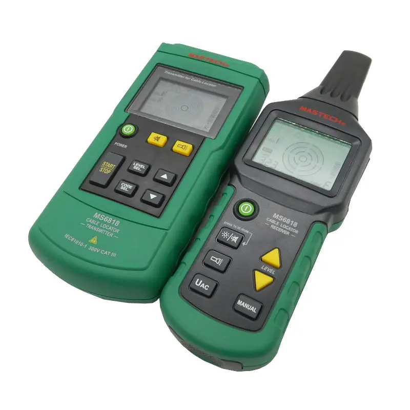 Цифровой MASTECH MS6818 Расширенный тестер провода трекер многофункциональный детектор кабеля 12~ 400 В труба локатор метр с черным светом