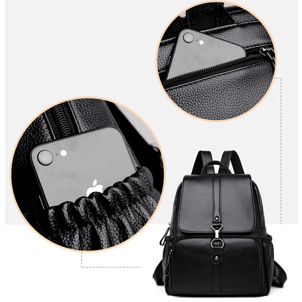 Роскошные женские кожаные рюкзаки Сумки На Плечо Дизайнерские женские Mochila школьные рюкзаки для девочек большой емкости рюкзак для деловых поездок